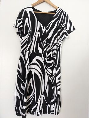 Ricky’s Zebra Print Faux Wrap Dress 2XL
